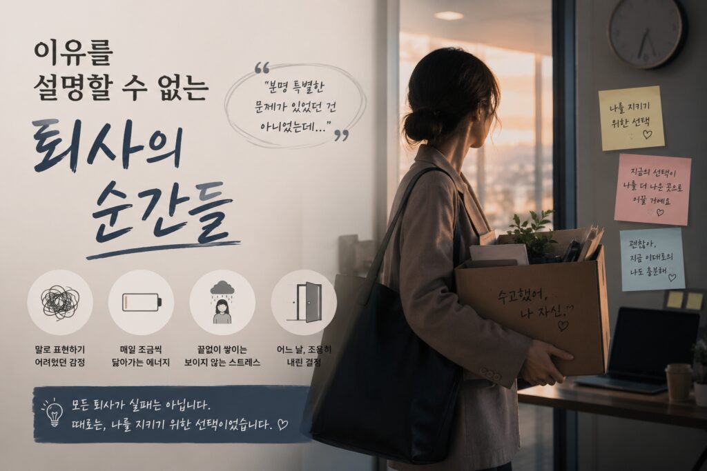  이유를 설명할 수 없는 퇴사의 순간들