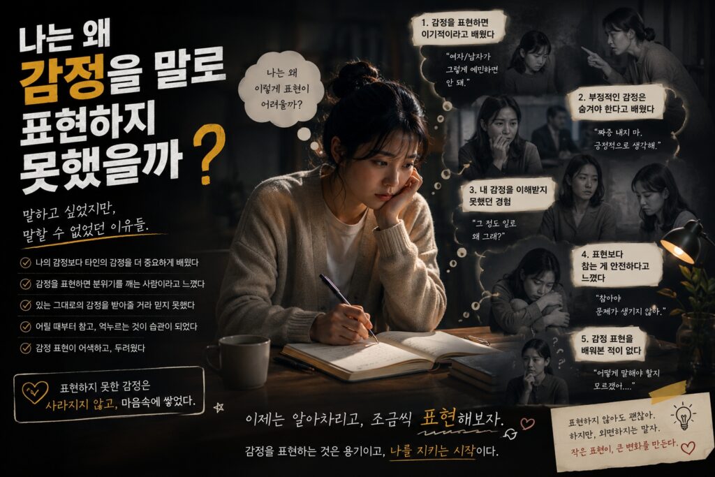 나는 왜 감정을 말로 표현하지 못했을까