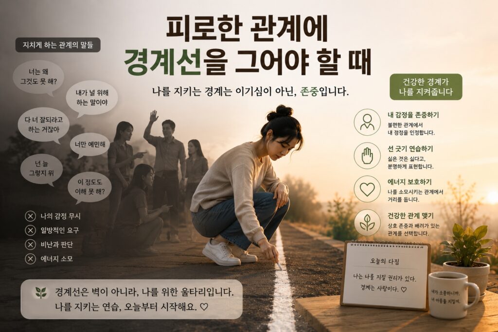 피로한 관계에 경계선을 그어야 할 때