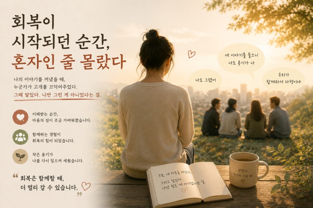 회복이 시작되던 순간, 혼자인 줄 몰랐다