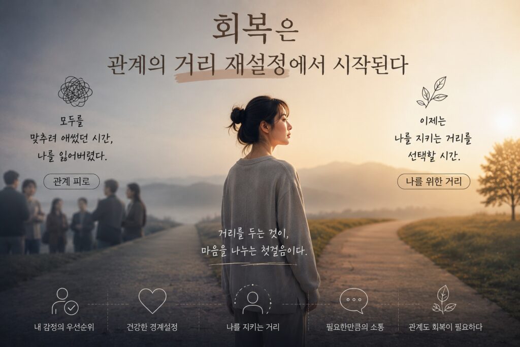 회복은 관계의 거리 재설정에서 시작된다