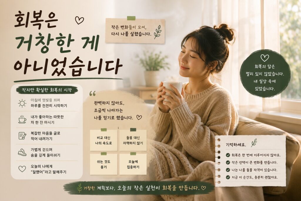 회복은 거창한 게 아니었습니다