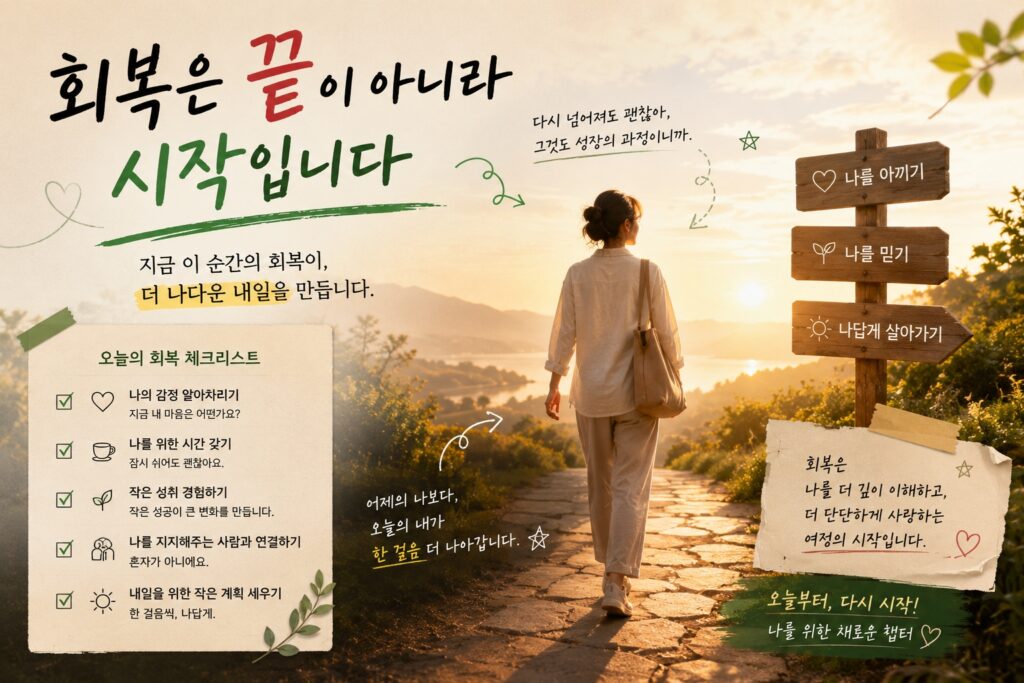회복은 끝이 아니라 시작입니다