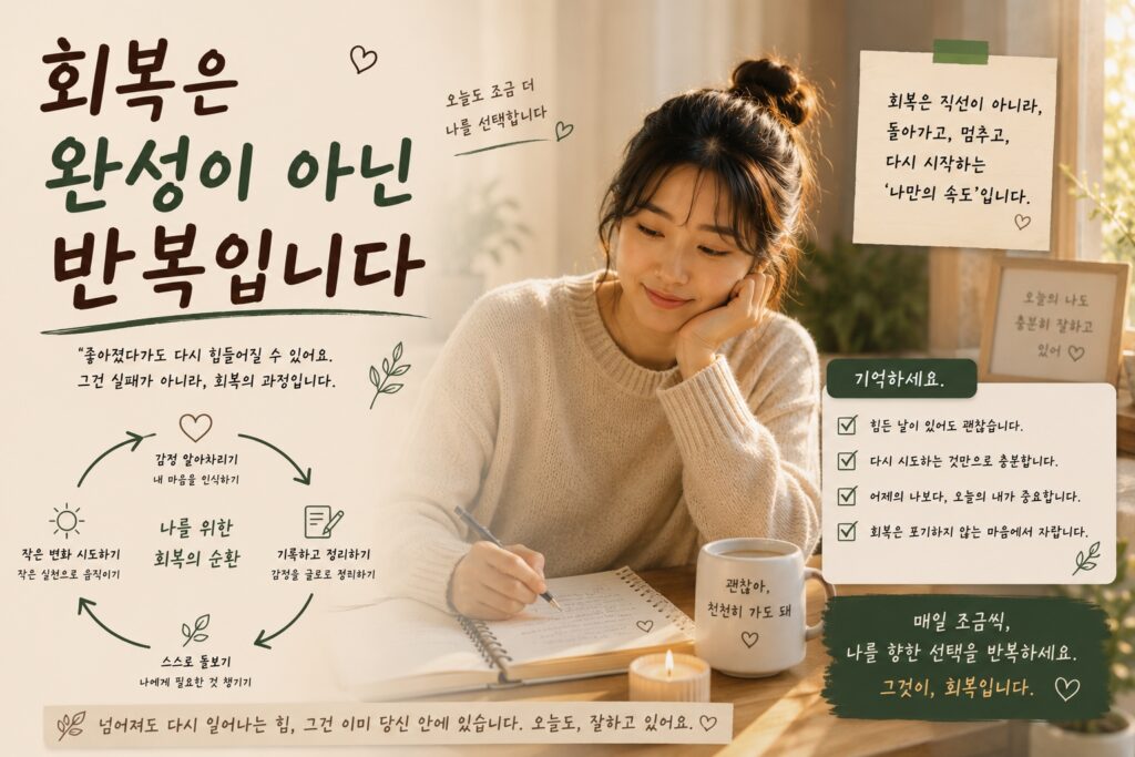회복은 완성이 아닌 반복입니다
