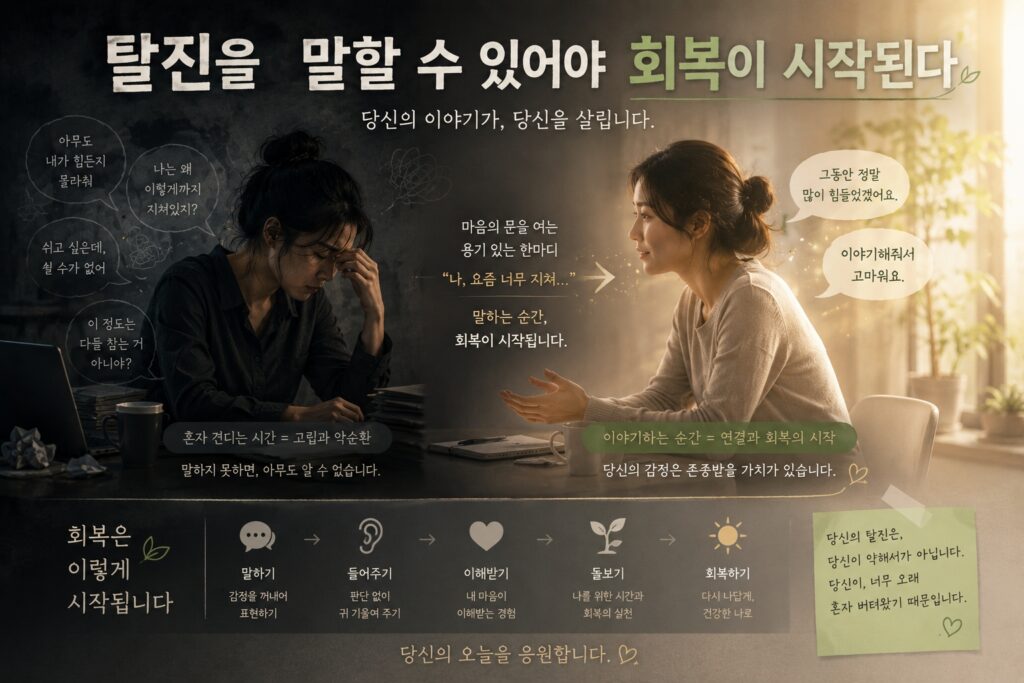 탈진을 말할 수 있어야 회복이 시작된다