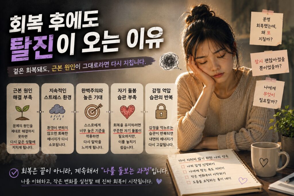 회복 후에도 탈진이 오는 이유