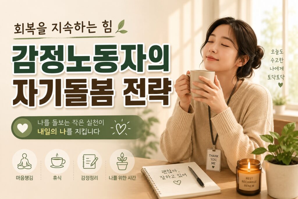 회복을 지속하는 힘 감정노동자의 자기돌봄 전략과 감정 회복 습관