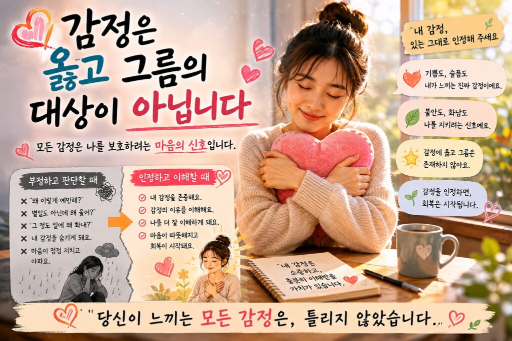 감정은 옳고 그름의 대상이 아닙니다