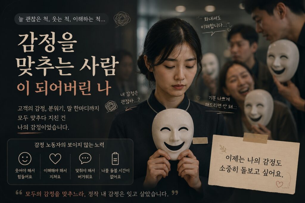 감정을 맞추는 사람이 되어버린 나