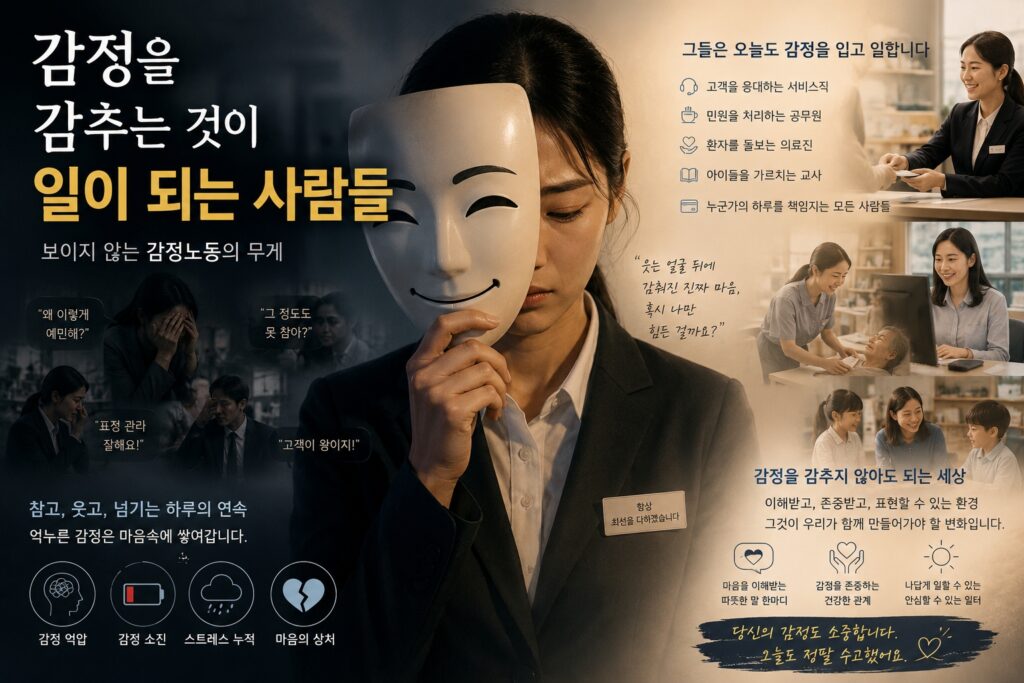 감정을 감추는 것이 일이 되는 사람들