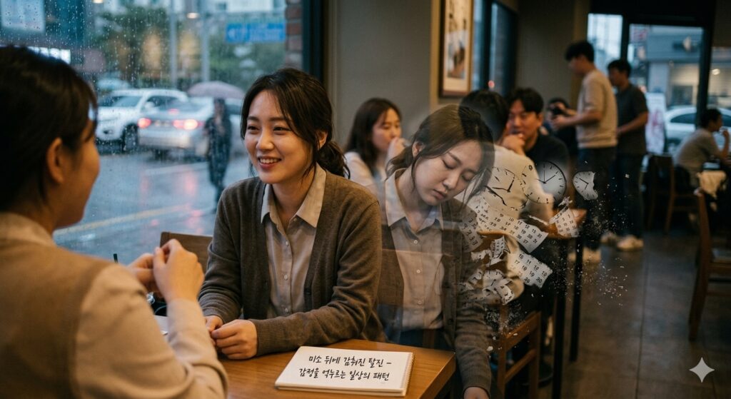 미소 뒤에 감춰진 탈진 – 감정을 억누르는 일상의 패턴