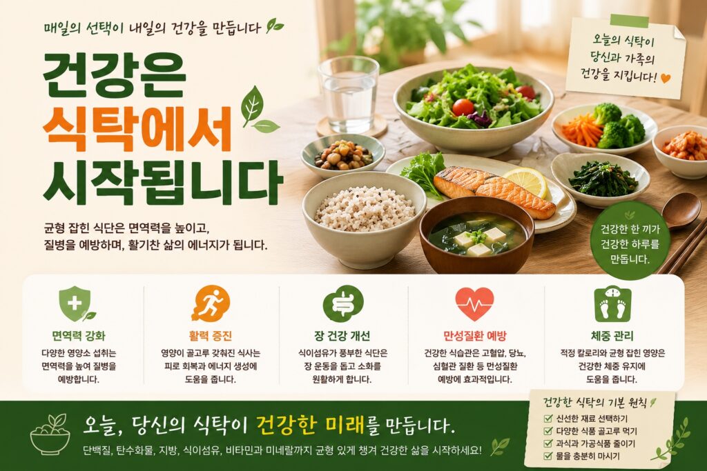 건강은 식탁에서 시작됩니다