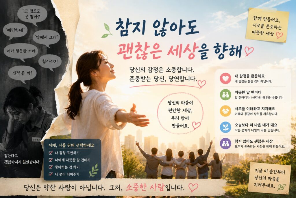 참지 않아도 괜찮은 세상을 향해