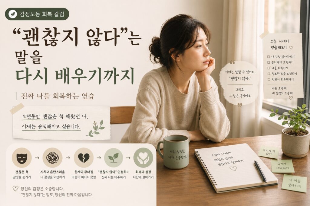 “괜찮지 않다”는 말을 다시 배우기까지