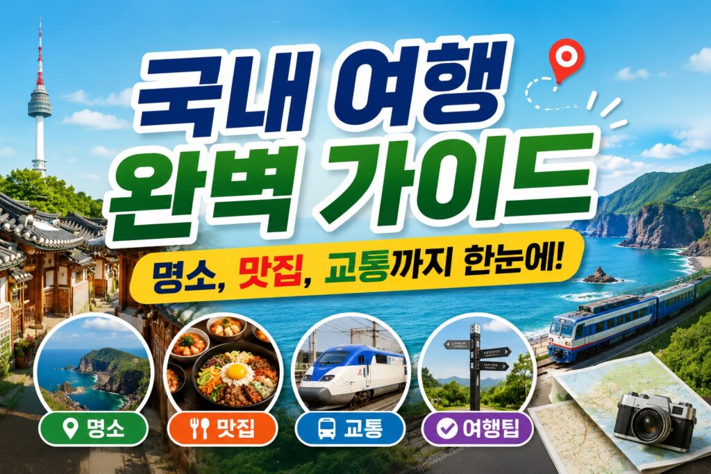 국내 여행 완벽 가이드 명소 맛집 교통 여행정보 총정리