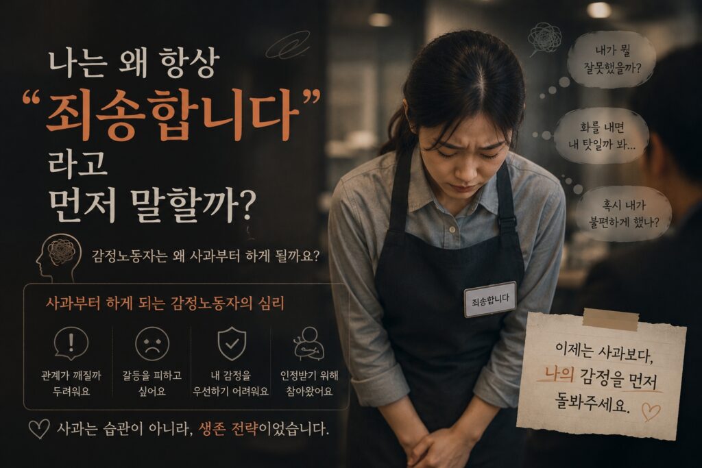 나는 왜 항상 “죄송합니다”라고 먼저 말할까?