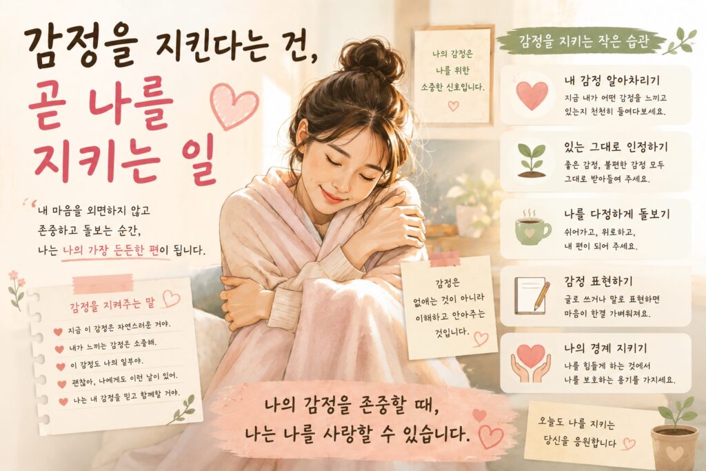 감정을 지킨다는 건, 곧 나를 지키는 일
