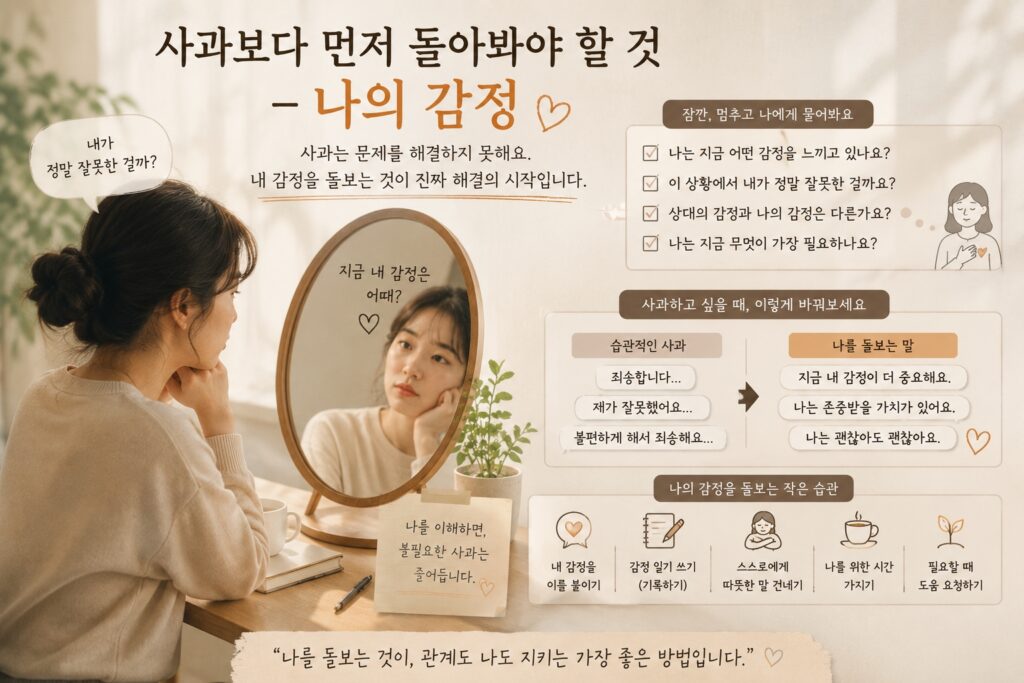 사과보다 먼저 돌아봐야 할 것 – 나의 감정