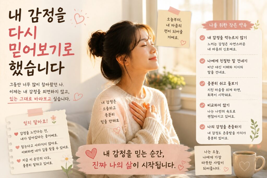 내 감정을 다시 믿어보기로 했습니다