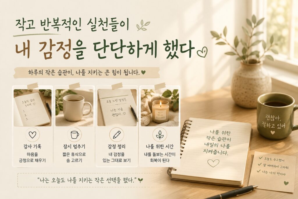 작고 반복적인 실천들이 내 감정을 단단하게 했다