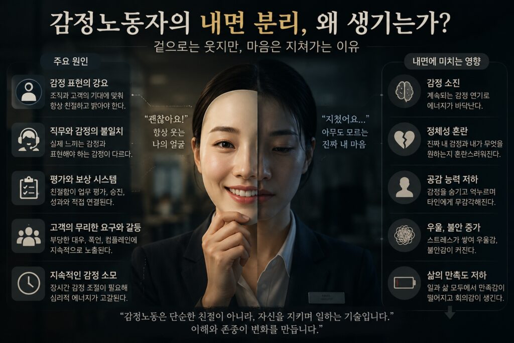 감정노동자의 내면 분리, 왜 생기는가