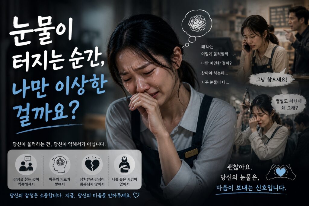눈물이 터지는 순간, 나만 이상한 걸까요?