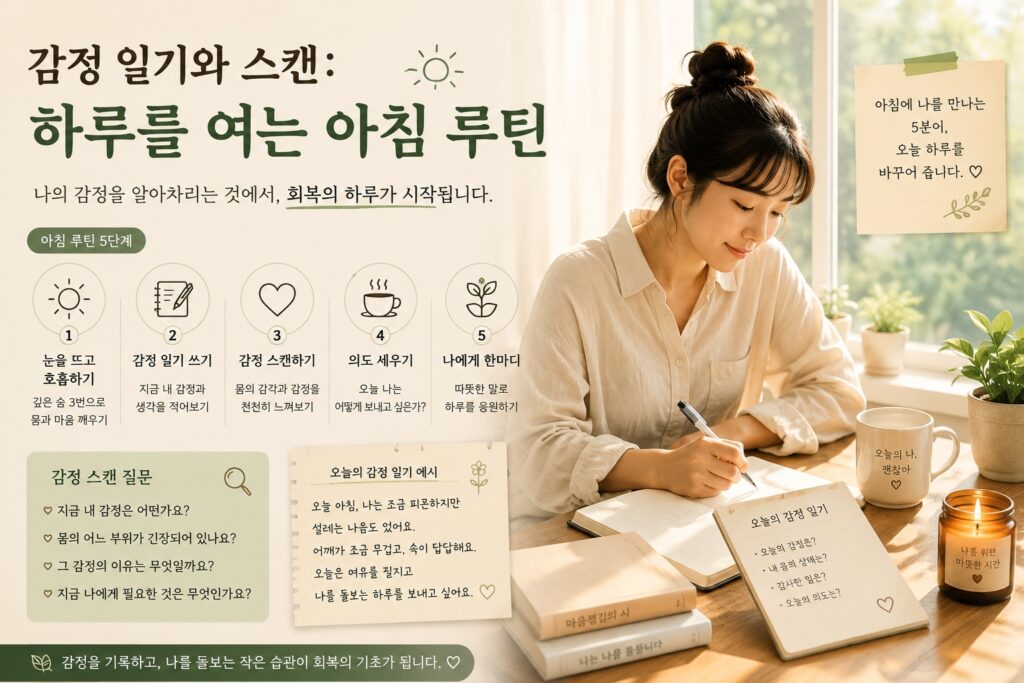 감정 일기와 스캔: 하루를 여는 아침 루틴