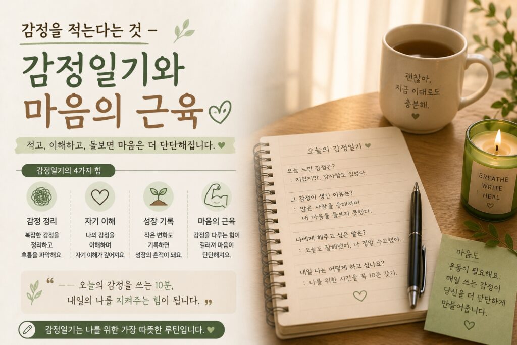 감정을 적는다는 것 – 감정일기와 마음의 근육