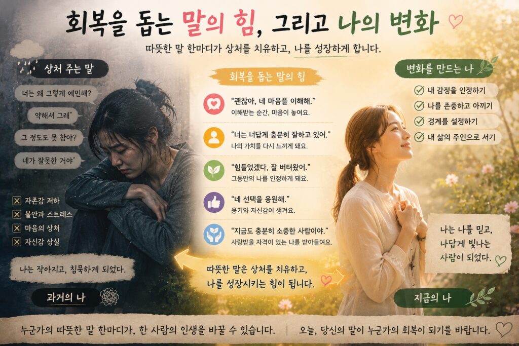 회복을 돕는 말의 힘, 그리고 나의 변화