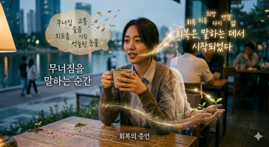 무너짐을 말하는 순간 – 회복은 말하는 데서 시작되었다