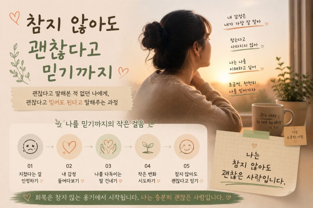 참지 않아도 괜찮다고 믿기까지