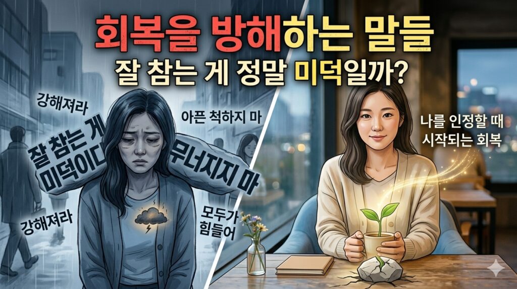 회복을 방해하는 말들과 감정노동자의 감정소진 문제