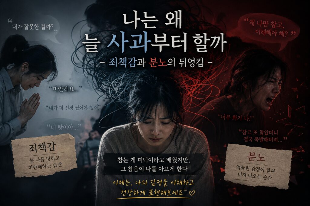 나는 왜 늘 사과부터 할까 – 죄책감과 분노의 뒤엉킴