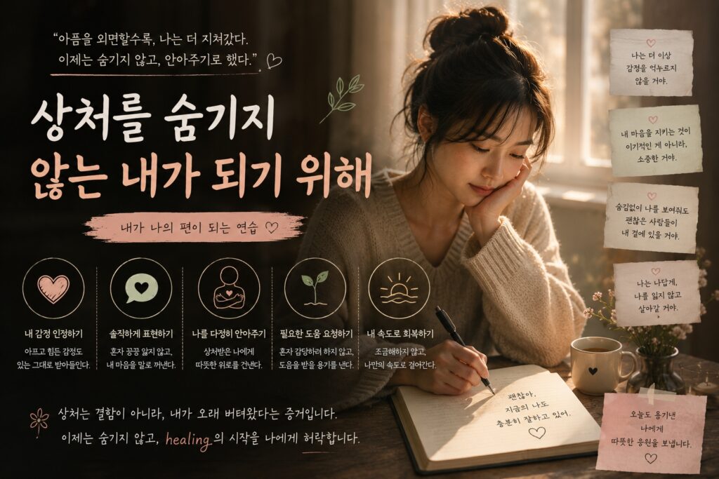 상처를 숨기지 않는 내가 되기 위해