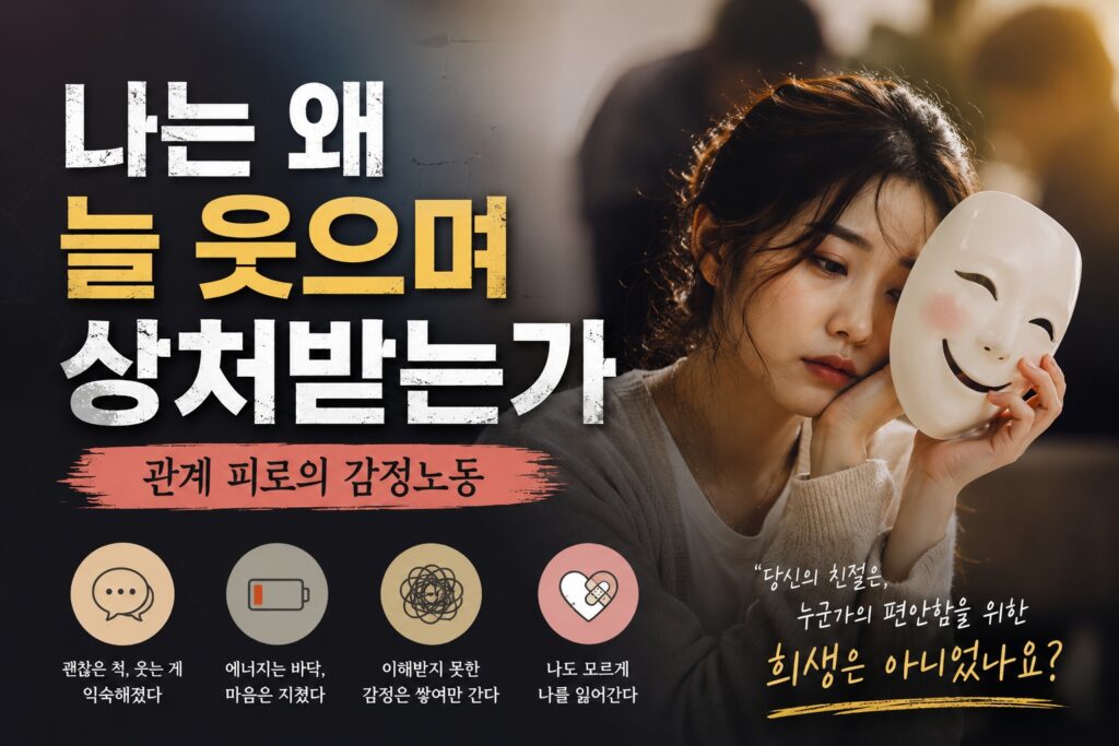 나는 왜 늘 웃으며 상처받는가 관계 피로와 감정노동 대표 이미지