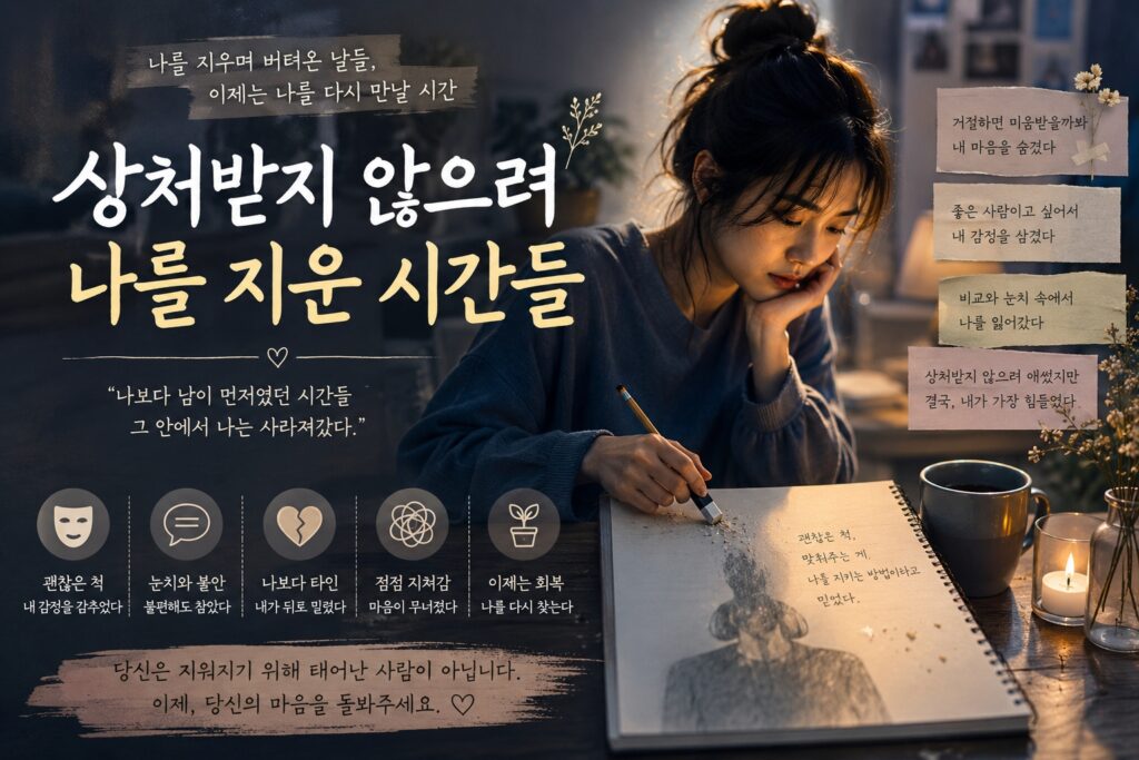상처받지 않으려 나를 지운 시간들