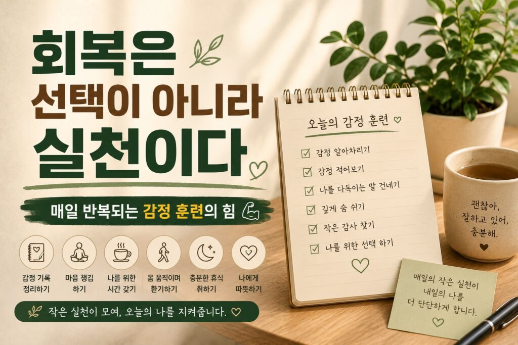 회복은 선택이 아니라 실천이다 감정노동자의 감정 훈련과 자기돌봄 습관