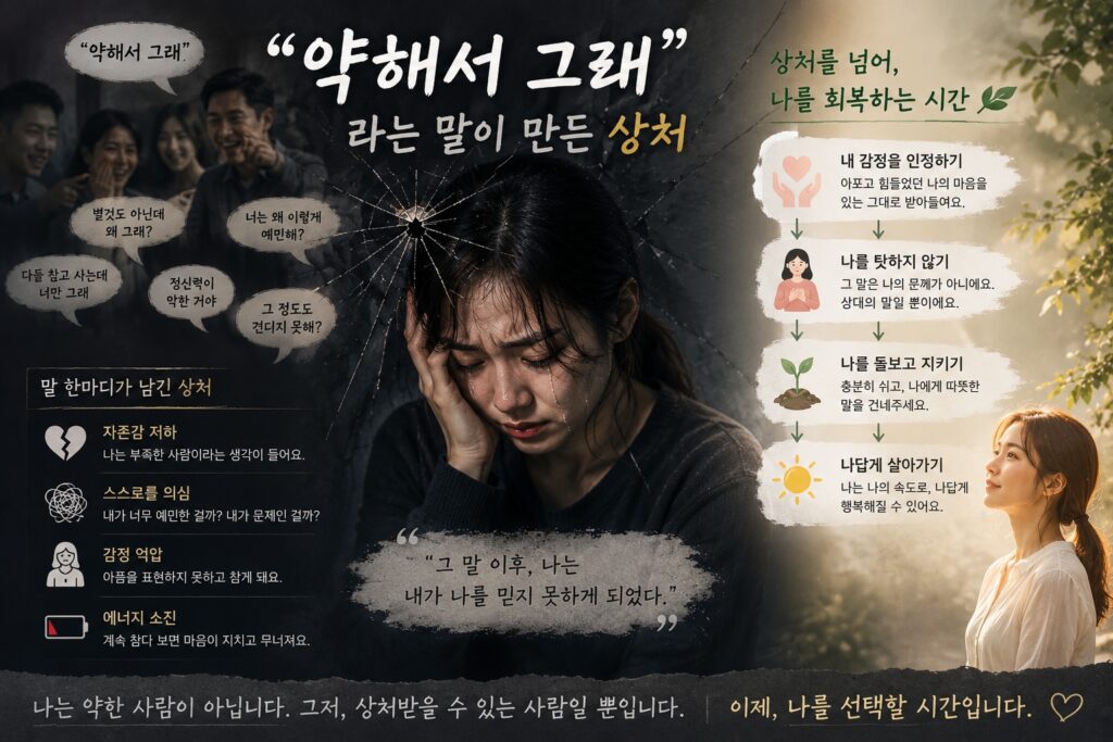 “약해서 그래”라는 말이 만든 상처