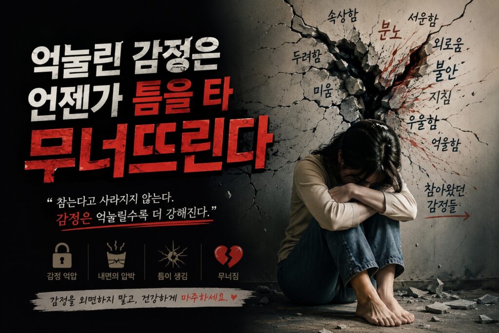 억눌린 감정은 언젠가 틈을 타 무너뜨린다