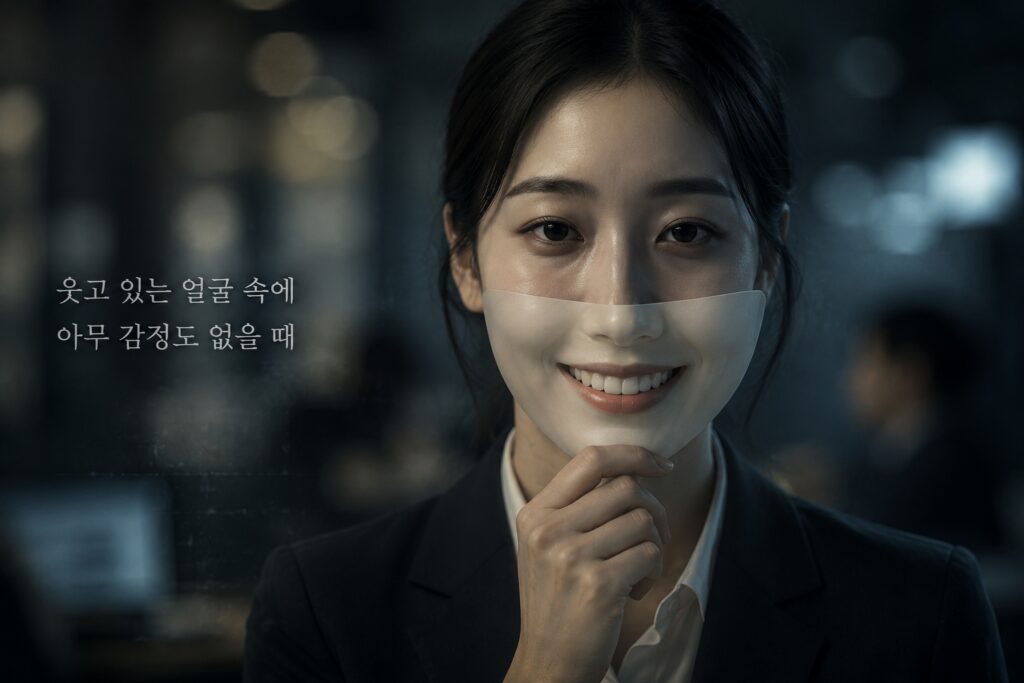 웃고 있는 얼굴 속에 아무 감정도 없을 때