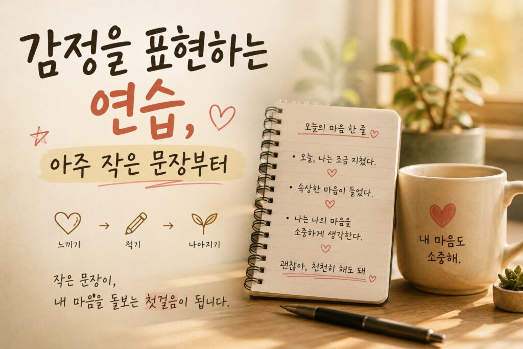 감정을 표현하는 연습, 아주 작은 문장부터