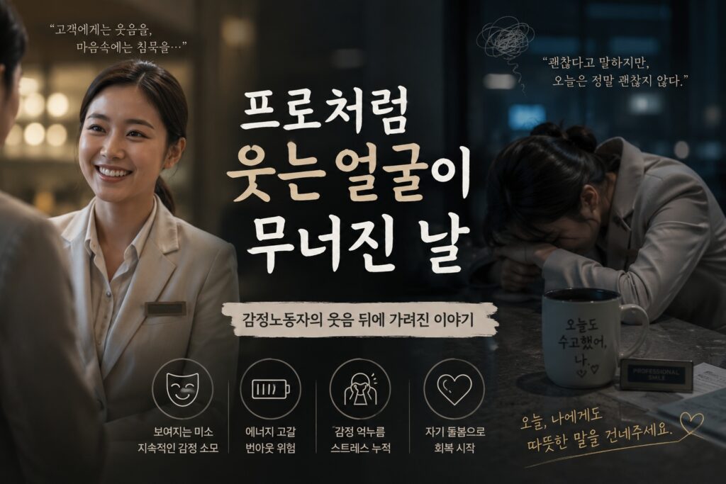 프로처럼 웃는 얼굴이 무너진 날