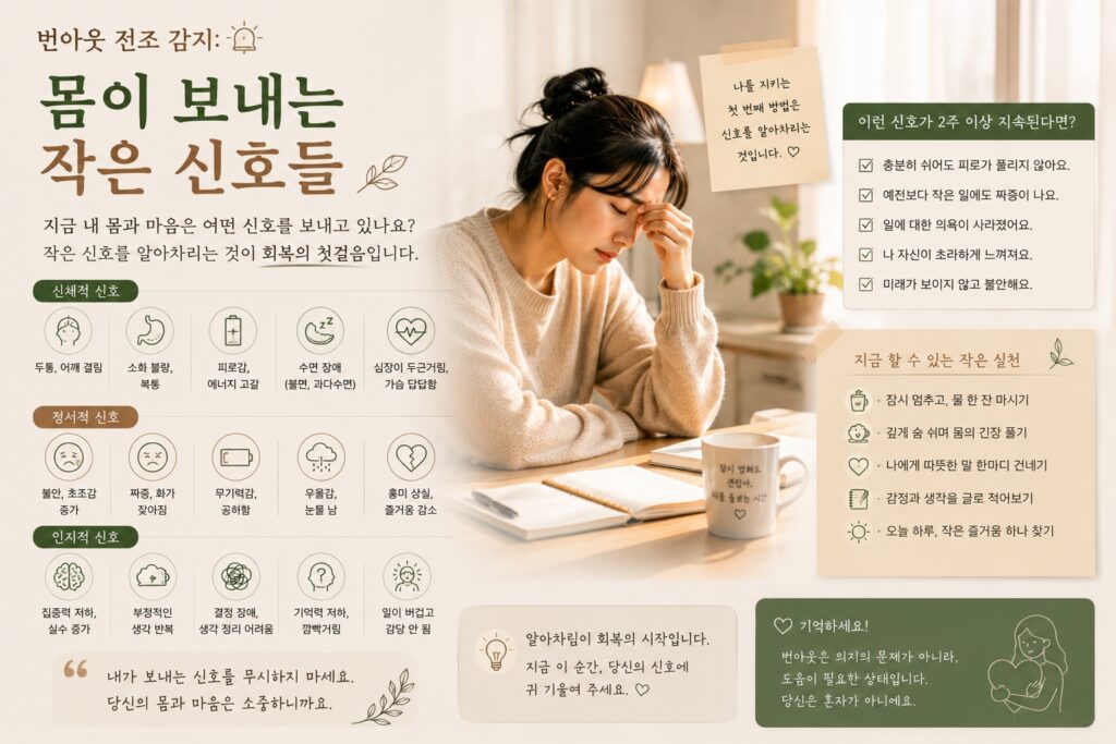 번아웃 전조 감지: 몸이 보내는 작은 신호들
