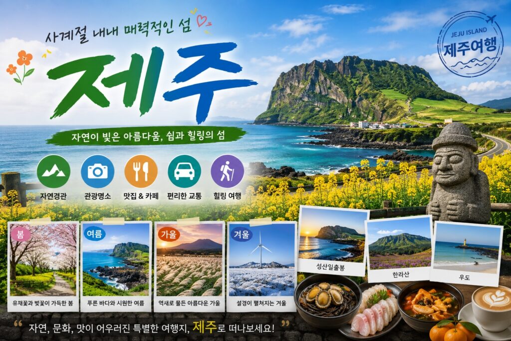제주 – 사계절 내내 매력적인 섬
