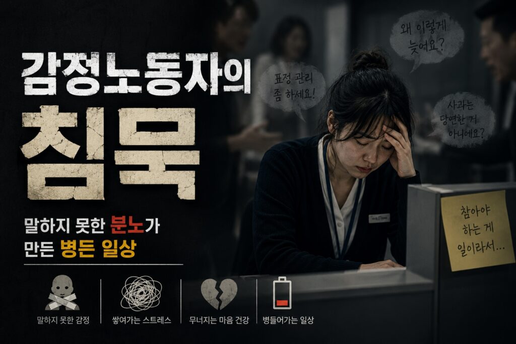 감정노동자의 침묵 말하지 못한 분노가 만든 병든 일상 대표 이미지