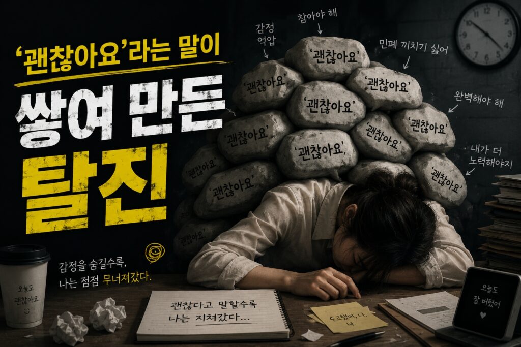 ‘괜찮아요’라는 말이 쌓여 만든 탈진