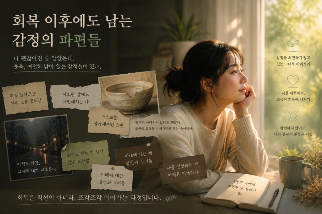 회복 이후에도 남는 감정의 파편들