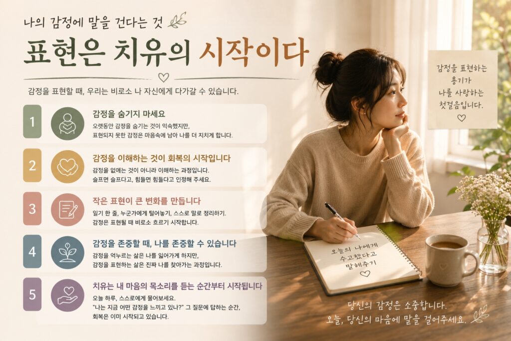 나의 감정에 말을 건다는 것 – 표현은 치유의 시작이다