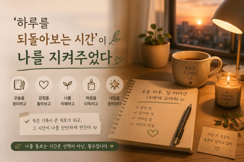 ‘하루를 되돌아보는 시간’이 나를 지켜주었다