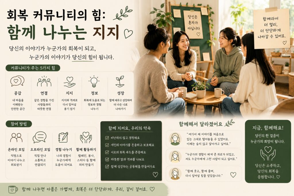 회복 커뮤니티의 힘: 함께 나누는 지지